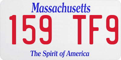 MA license plate 159TF9