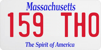 MA license plate 159TH0
