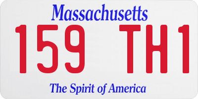 MA license plate 159TH1