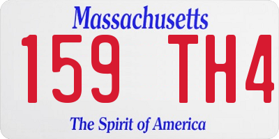 MA license plate 159TH4