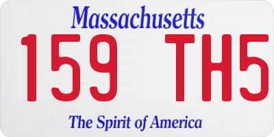 MA license plate 159TH5