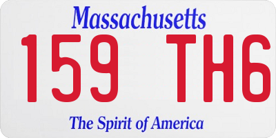 MA license plate 159TH6