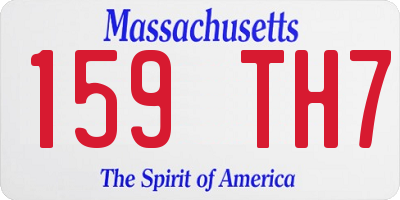 MA license plate 159TH7