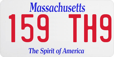 MA license plate 159TH9