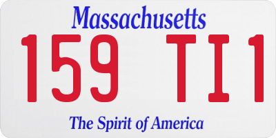 MA license plate 159TI1