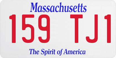 MA license plate 159TJ1