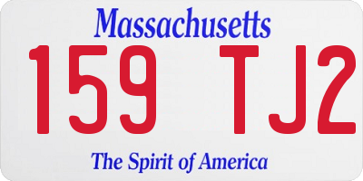 MA license plate 159TJ2