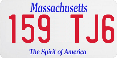 MA license plate 159TJ6