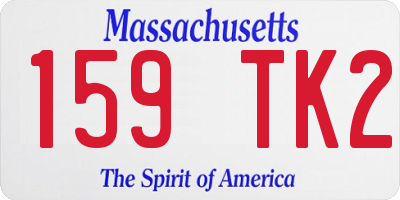 MA license plate 159TK2