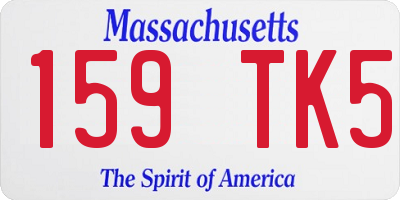 MA license plate 159TK5