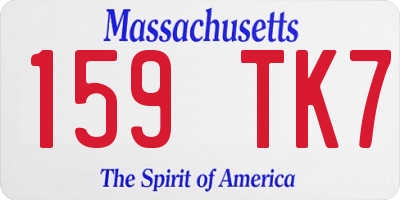 MA license plate 159TK7