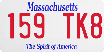 MA license plate 159TK8