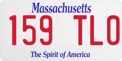 MA license plate 159TL0