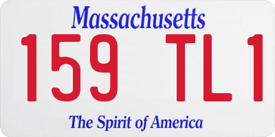 MA license plate 159TL1