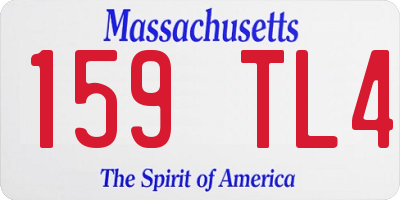 MA license plate 159TL4