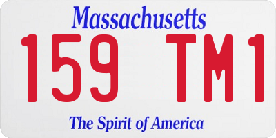 MA license plate 159TM1