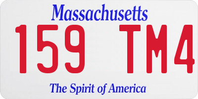 MA license plate 159TM4