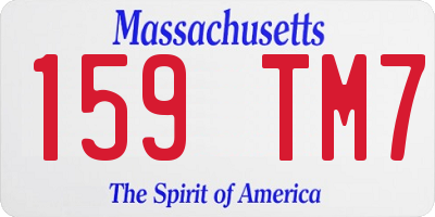 MA license plate 159TM7