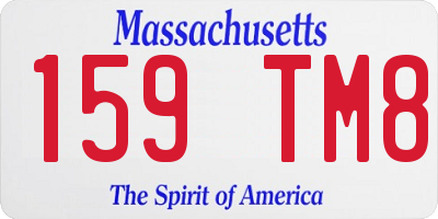 MA license plate 159TM8