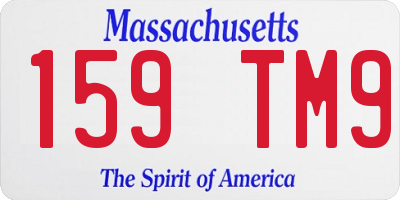 MA license plate 159TM9