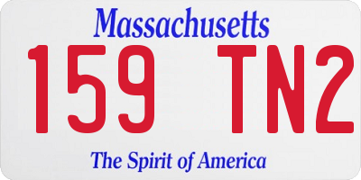 MA license plate 159TN2