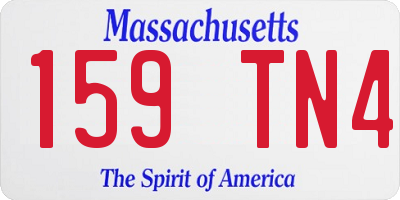 MA license plate 159TN4