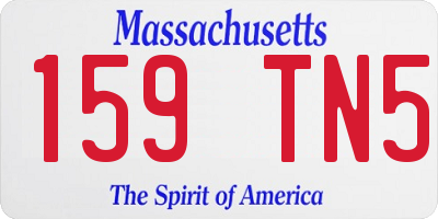 MA license plate 159TN5