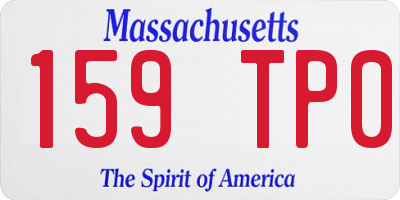MA license plate 159TP0
