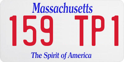 MA license plate 159TP1