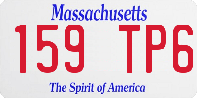 MA license plate 159TP6