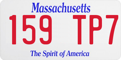 MA license plate 159TP7