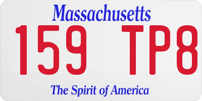MA license plate 159TP8
