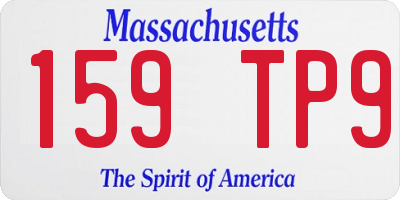MA license plate 159TP9