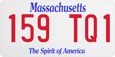 MA license plate 159TQ1