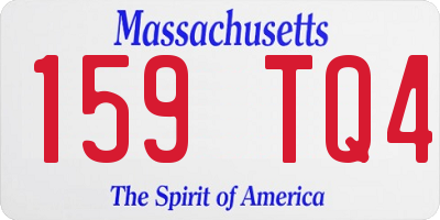 MA license plate 159TQ4