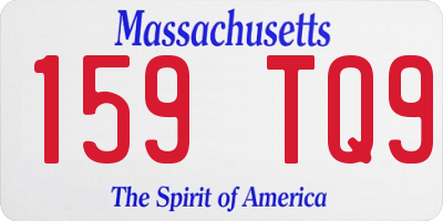 MA license plate 159TQ9