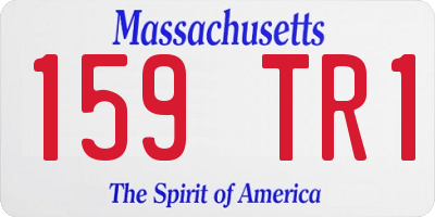 MA license plate 159TR1