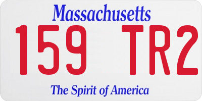 MA license plate 159TR2