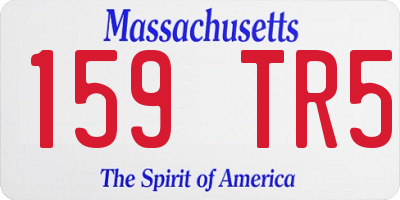 MA license plate 159TR5