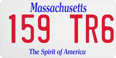 MA license plate 159TR6