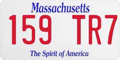MA license plate 159TR7