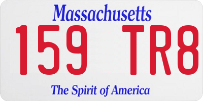 MA license plate 159TR8