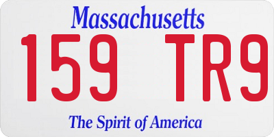 MA license plate 159TR9