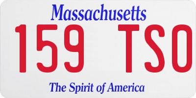 MA license plate 159TS0