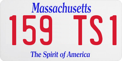 MA license plate 159TS1