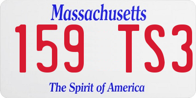 MA license plate 159TS3