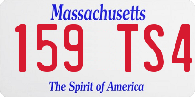 MA license plate 159TS4