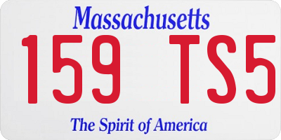 MA license plate 159TS5