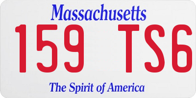 MA license plate 159TS6