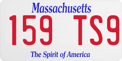 MA license plate 159TS9